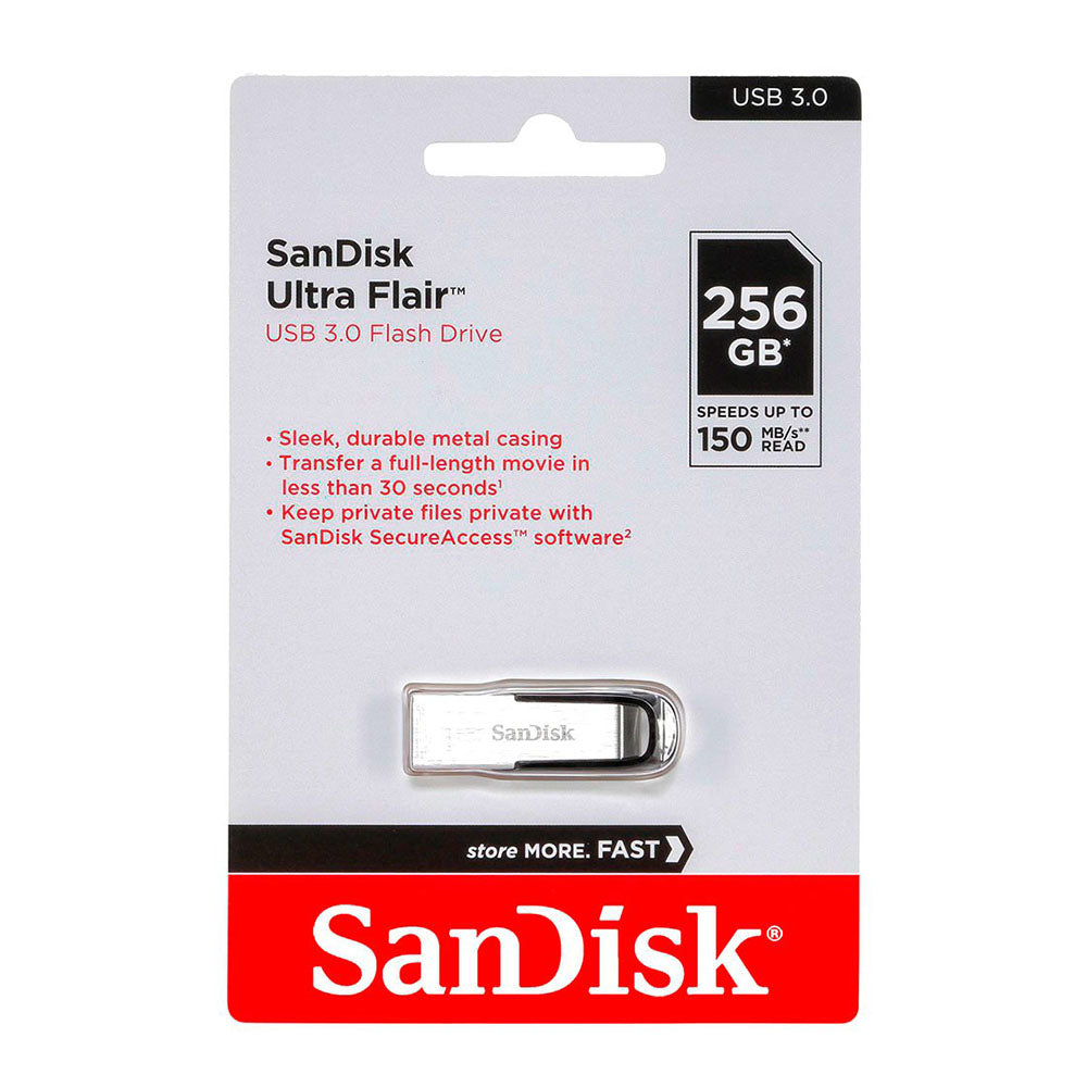 Sandisk Ultra Flair 3.0 Flashdrive 256GB Sandisk Ultra Flair 3.0 Flashdrive 256GB